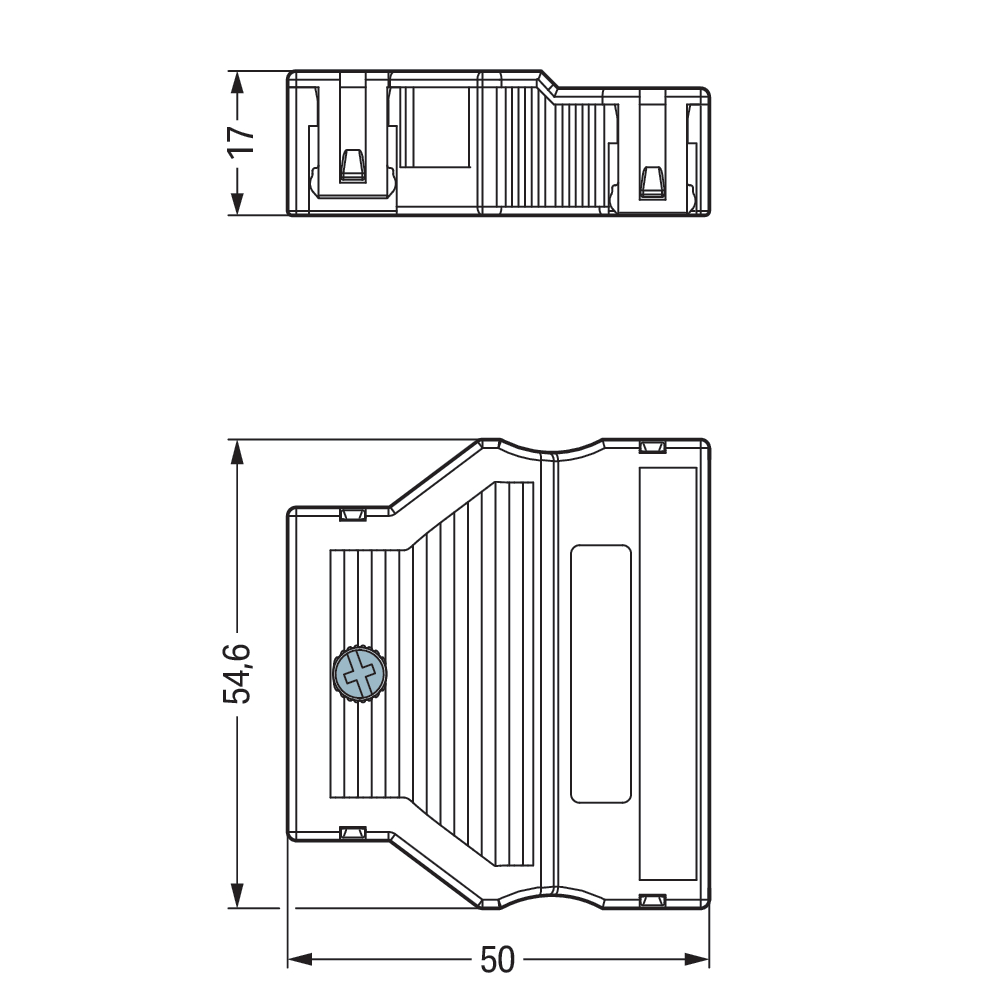 25 STK WAGO GmbH & Co. KG Zugentlastungsgehäuse 9-13mm,5pol. sw 770-505