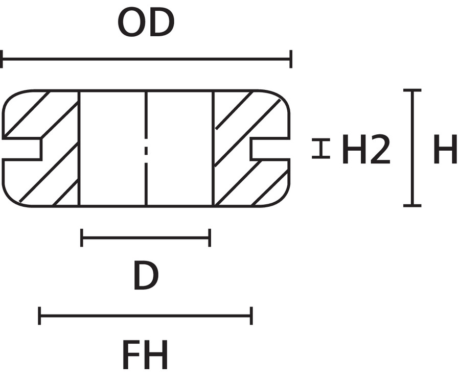 HellermannTyton Tülle HV 1101-PVC-BK