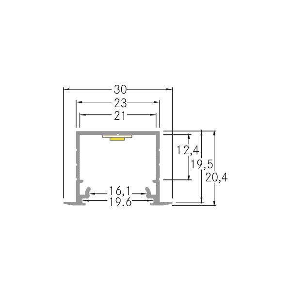 Brumberg Leuchten LED-Alu-Profil 2000mm silber 53654260