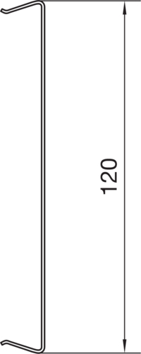 2 M Tehalit Brüstungskanal-Oberteil B:120mm a.Stahlblech BRS1202 vws