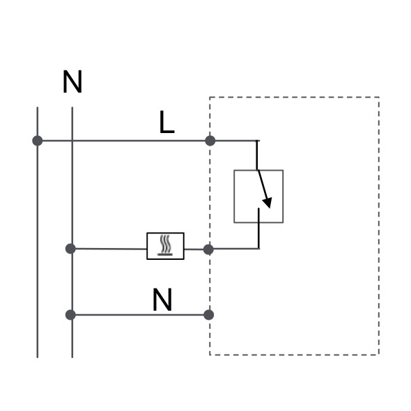 Eberle Controls UP-Raumregler 5-30C AC230V Ausgang Triac UTE 2100-RAL9010-G55