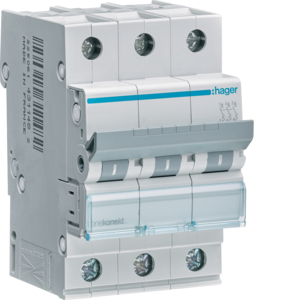 Hager Leitungsschutzschalter 3pol. C-63A, 6kA MCN363