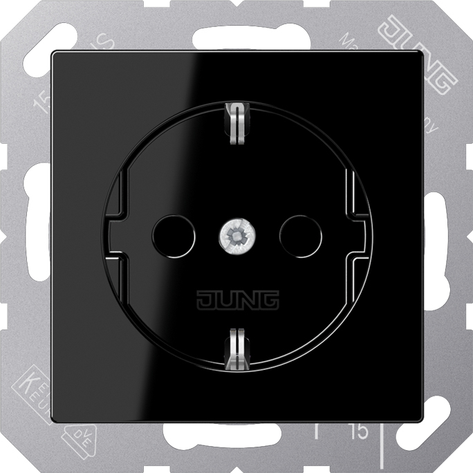Jung SCHUKO-Steckdose 16A 250V m.Berührungsschutz A 1520 KI SW