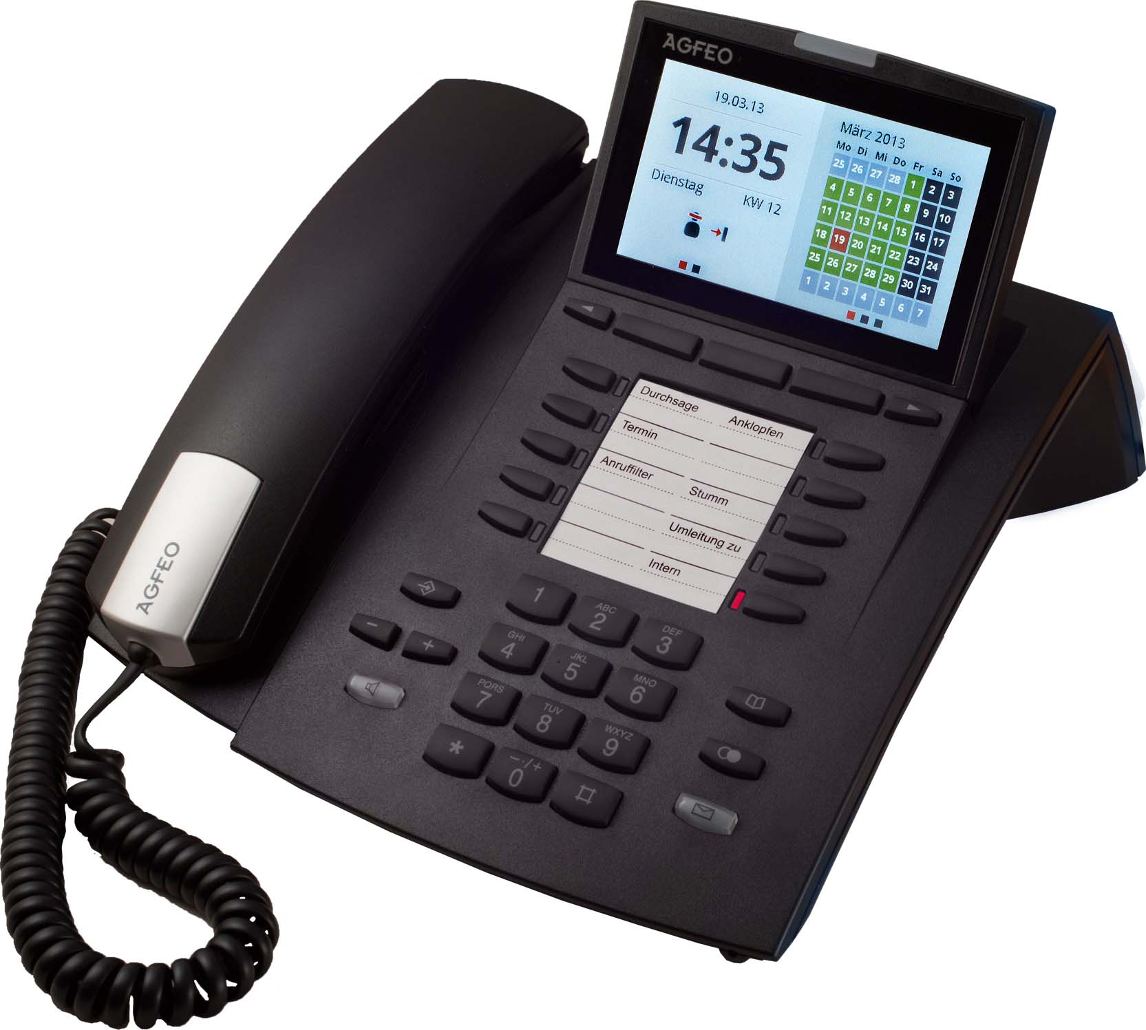 Agfeo Systemtelefon schnurgebunden sw ST 45 schwarz