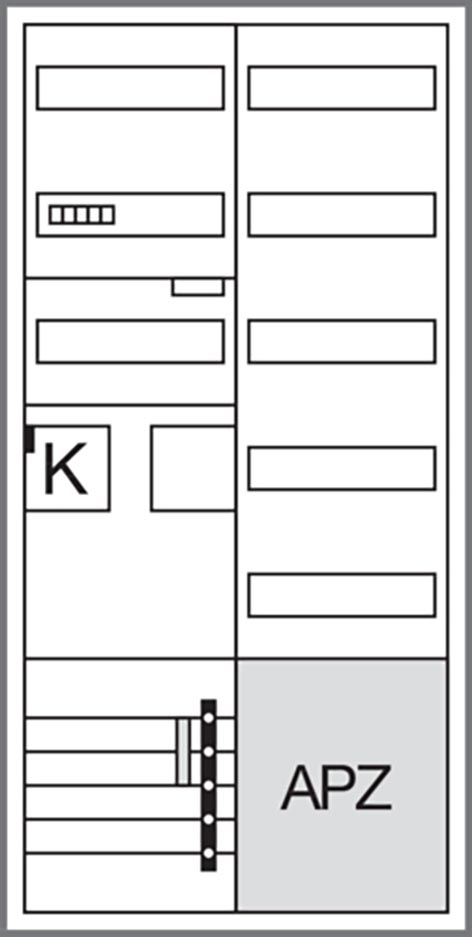 Hager Komplettschrank, universZ 1ZP,BKE-I,OKK,APZVT5 ZB32SEA15