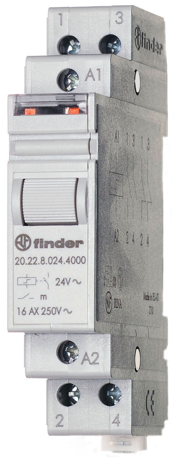 Finder Stromstoßschal.f.DIN-Schie 1S 20A 24VDC 20.21.9.024.4000