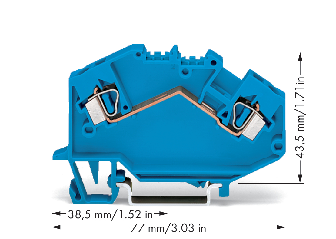 WAGO GmbH & Co. KG Durchgangsklemme 0,08-4qmm, blau 781-604