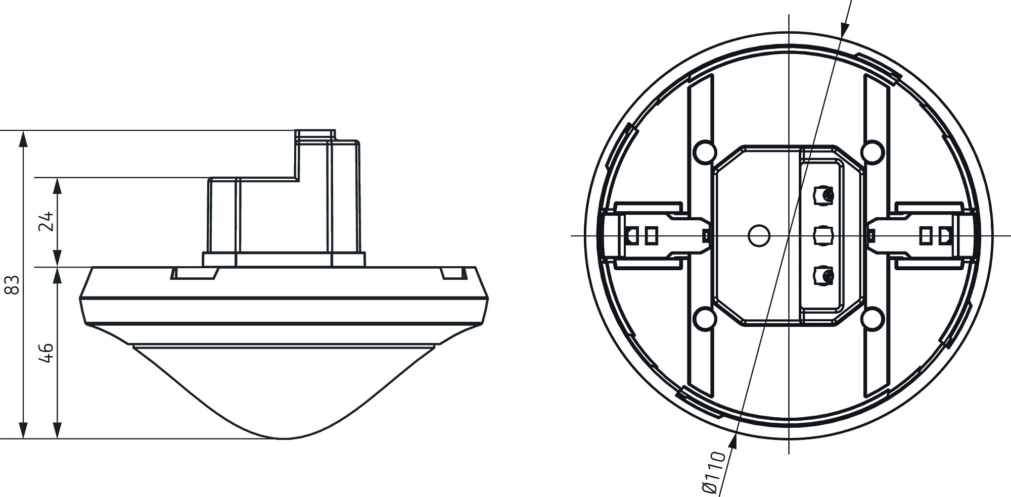 Theben Präsenzmelder für Deckenm., ws theRondaS360-100UPWH