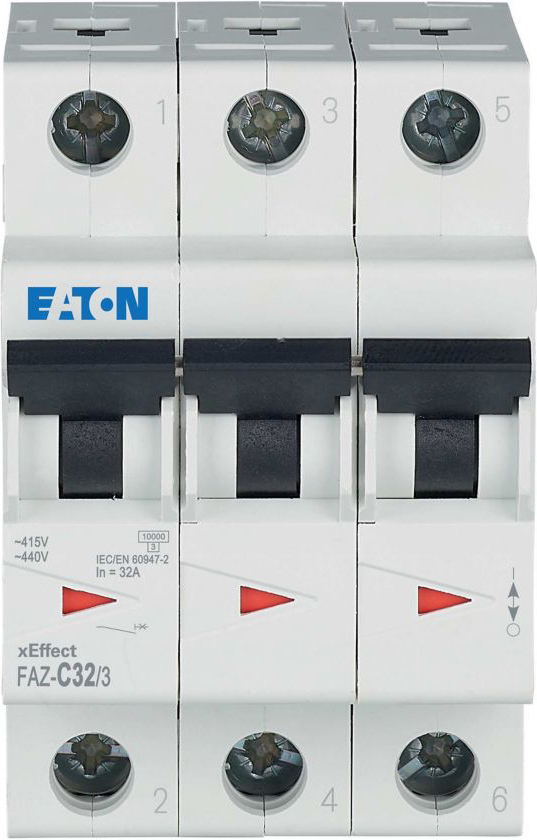 Eaton Leitungsschutzschalter C 32A, 3p FAZ-C32/3