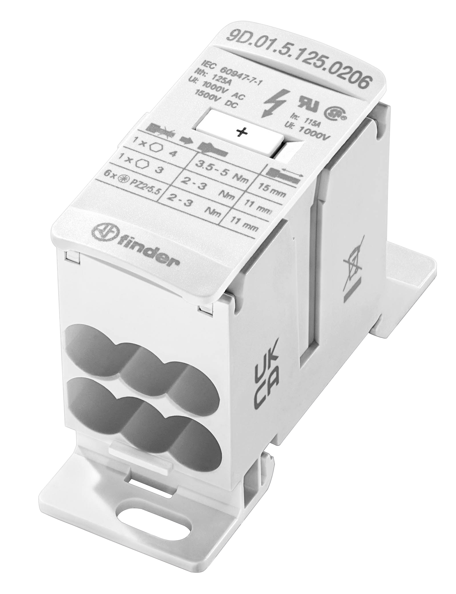 Finder Energie-Verteilerblock 125 A 9D.01.5.125.0206
