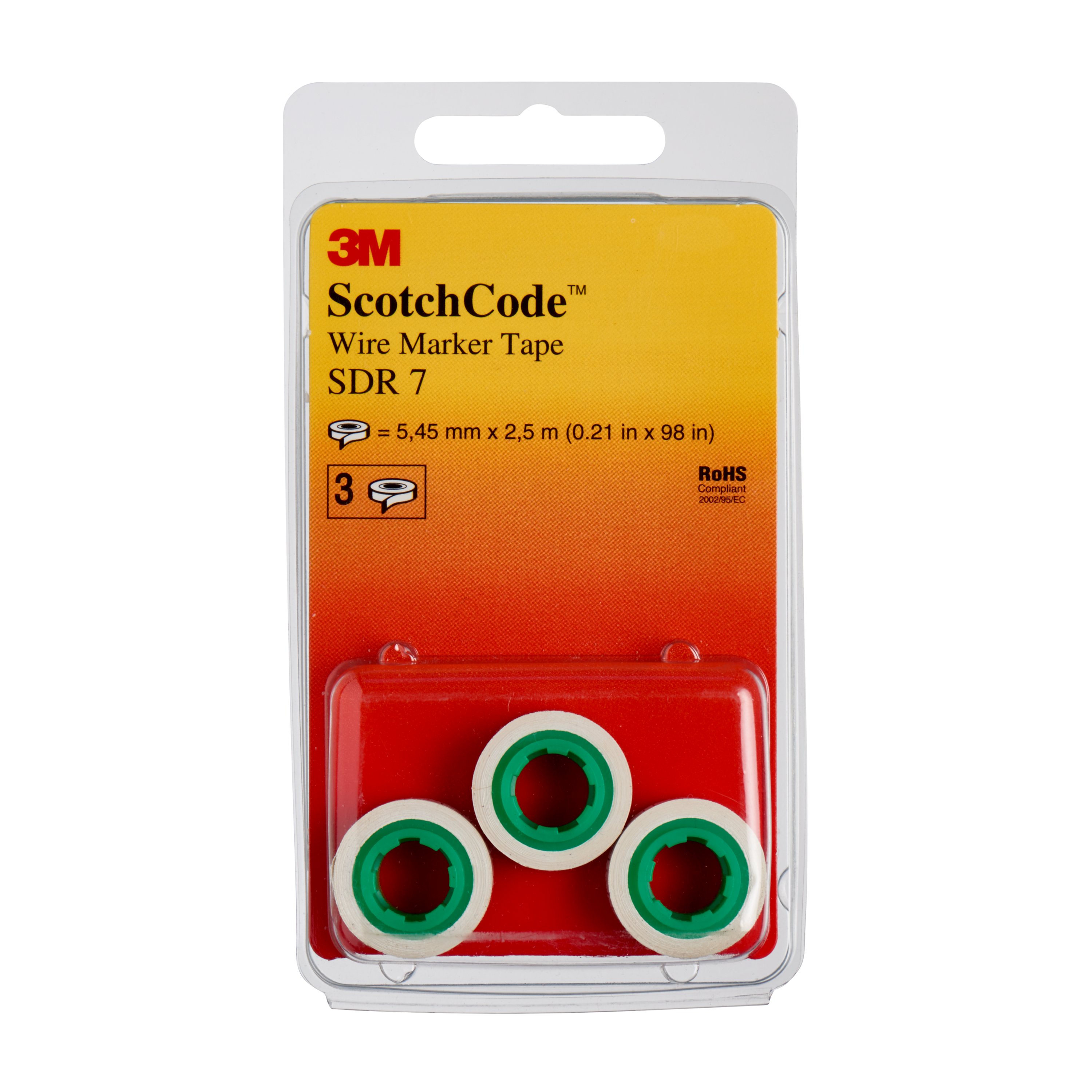 3M Deutschland Kabelmark. Nachfüllrollen Ziffer 7, 3er Pack SDR-7(VE3)