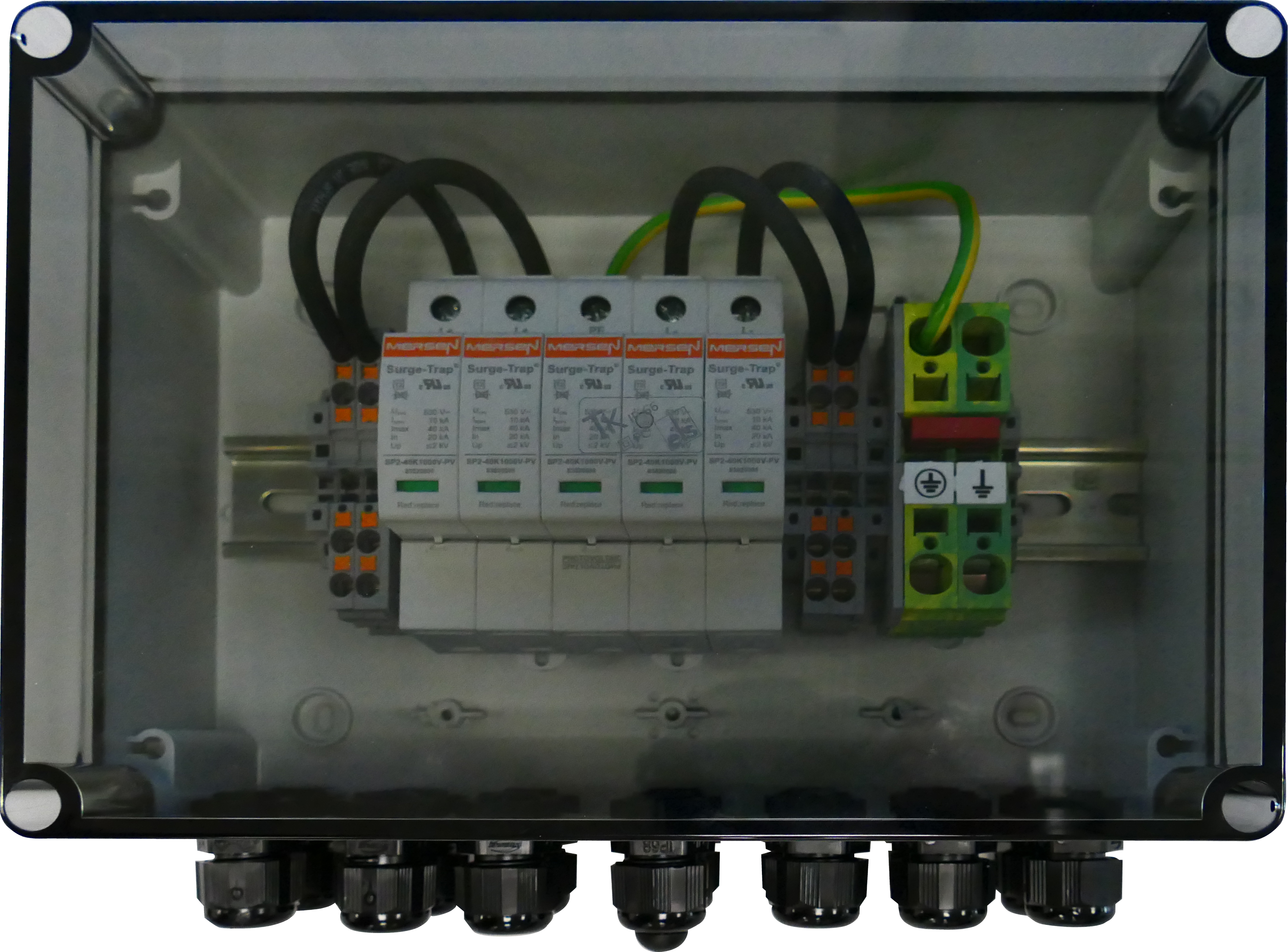 Mersen Photovoltaik-Stringbox 2 MPP/2 S DC1kW Typ 2 PVBT2-1000V-B-225