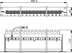 Telegärtner PatchPanel MPP24-HS Cat.6A RAL 7035 100007016
