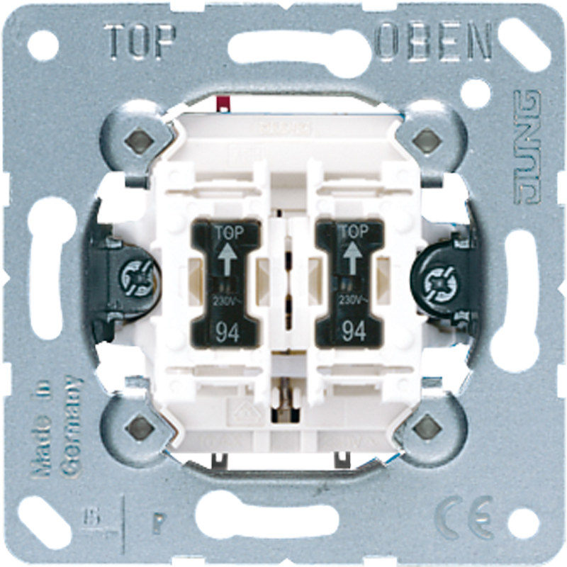 Jung Doppel-Taster 10AX 250V 2 Schließer/Glimmlp 535 U 5