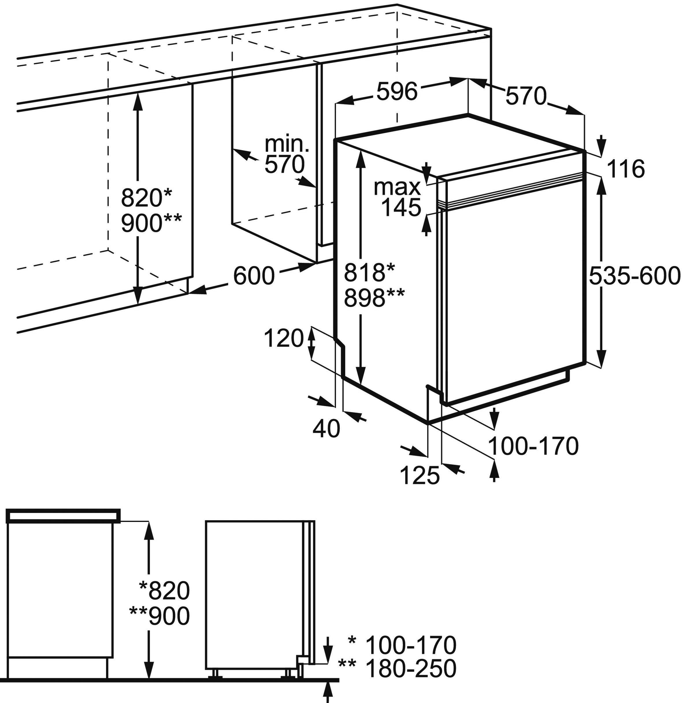 Electrolux AEG MDA EB-Geschirrspüler FES6491CZM