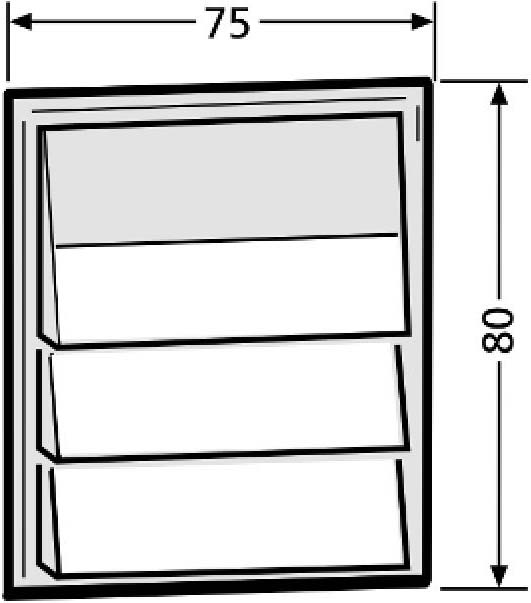 Renz Metallwaren. Klingelmodul mit 3 Klingeltaster 97-9-85271 ws
