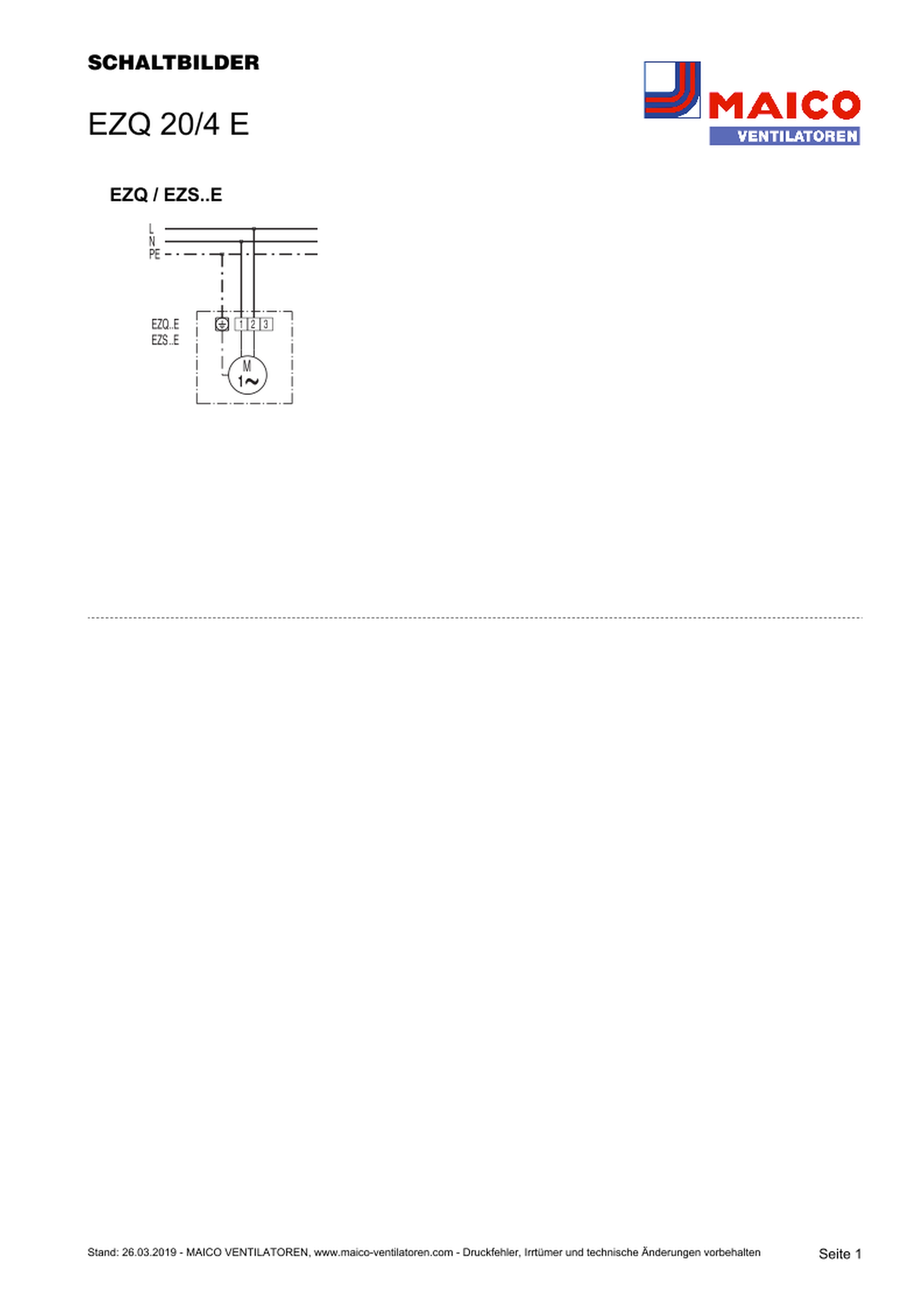 Maico Ventilator 475cbm/h,35W,IP54 EZQ 20/4 E