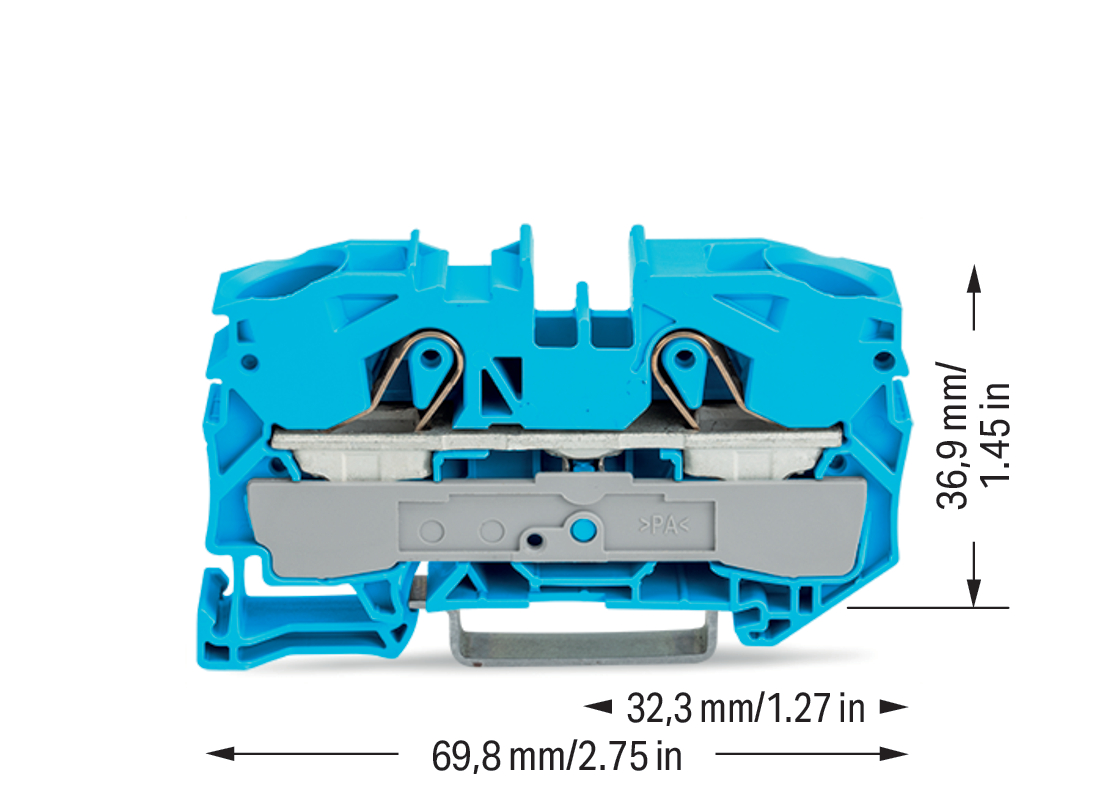 WAGO GmbH & Co. KG Durchgangsklemme bl 2L 1p TS35 2016-1204 WAGO GmbH & Co. KG Durchgangsklemme bl 2L 1p TS35 2016-1204