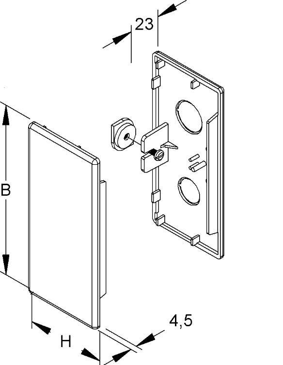 Kleinhuis Endstück rws 60x230 RAL9010 EG60230.3