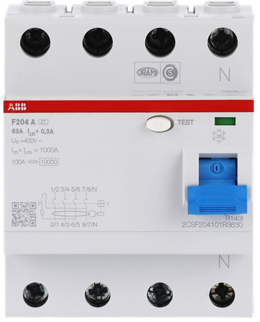 ABB Stotz S&J FI-Schutzschalter pro M Compact F204A-63/0,3