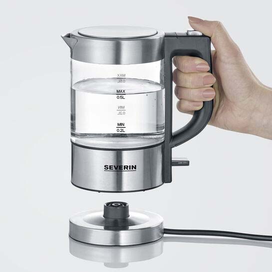 Severin Mini-Glas-Wasserkocher 0,5L,1100W WK 3472 eds-geb/sw