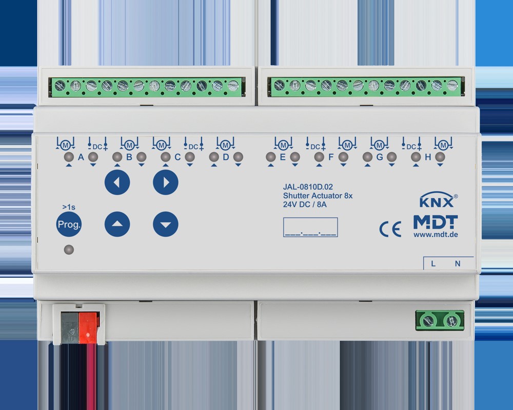 MDT technologies Jalousieaktor 8-fach REG, 8A, 24VDC JAL-0810D.02