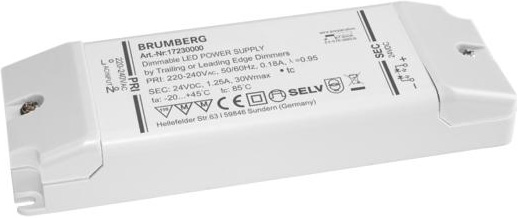 Brumberg Leuchten LED-Netzgerät 5-30W 24V IP20 dimm. Phasenab. 17230000