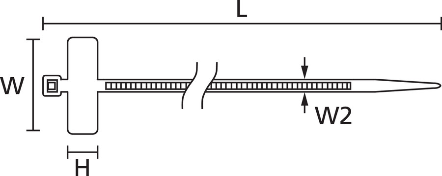 100 STK HellermannTyton Kennzeichnungsbinder natur IT18R-PA66-NA-C1