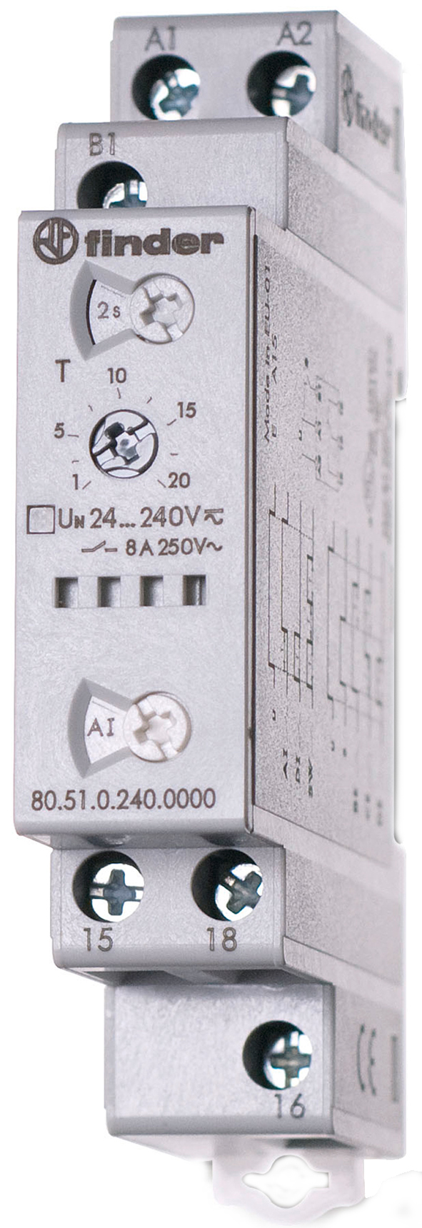 Finder Multifunktions-Zeitrelais 24-240V AC/DC,1W,8A 80.51.0.240.0000