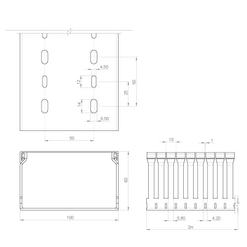 Unex Verdrahtungskanal gr RAL7030 60x100 60.100.77