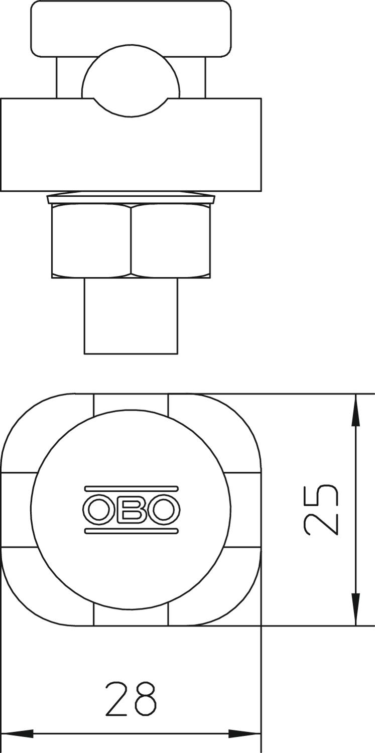 OBO Bettermann Vertr Verbinder 1teilig,Form A 5001 DIN-FT