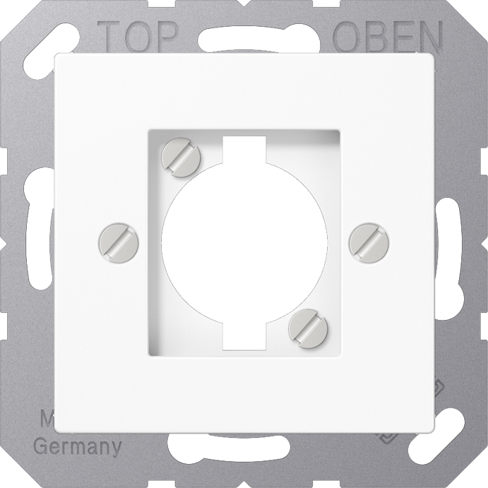 Jung Abdeckung f. XLR-Steckdose alpinweiß A 568-1 BF WW