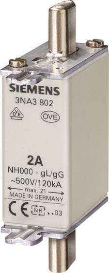 Siemens Dig.Industr. NH-Sicherungseinsatz Gr.000,160A,400VAC 3NA3836-8