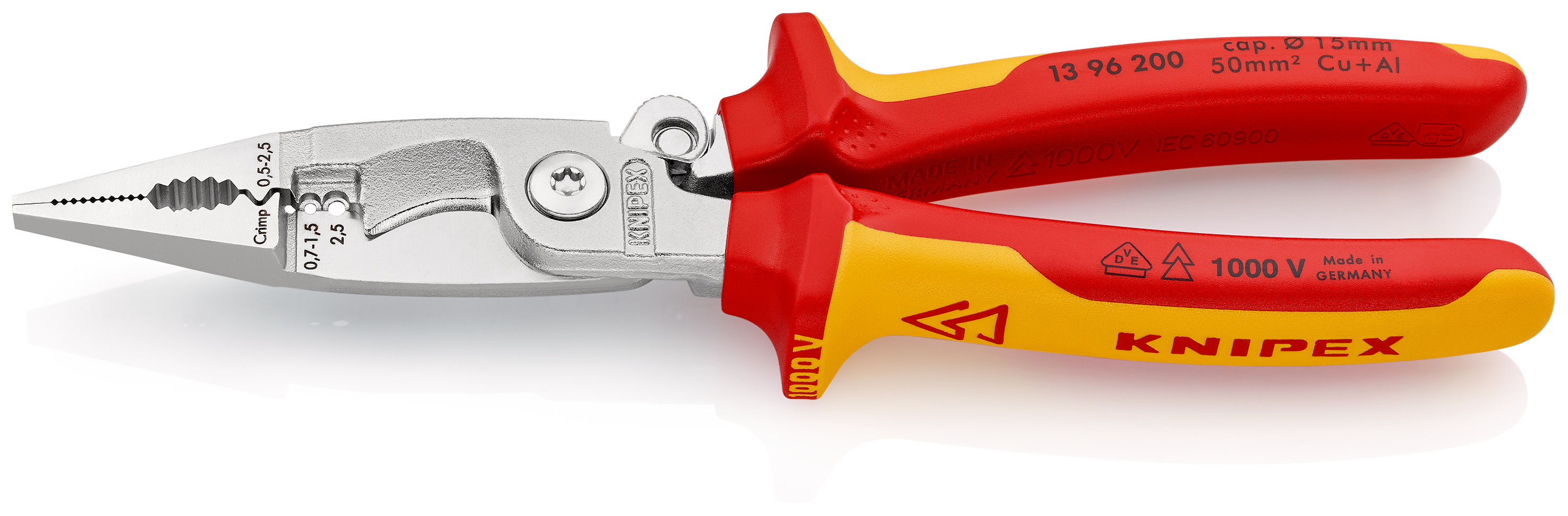 Knipex-Werk Elektro-Installationszange 200mm 13 96 200