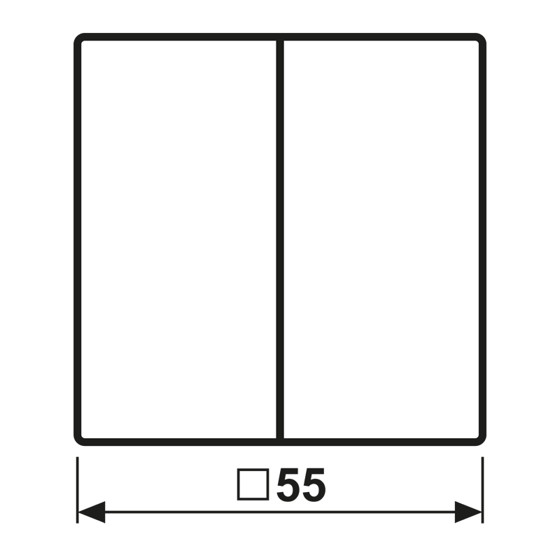 Jung Wippe 2-fach anthrazit matt A 595 BF ANM