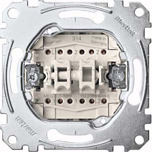 Merten Doppelwechselschalter-Eins 1-pol.10AX 250V AC MEG3126-0000