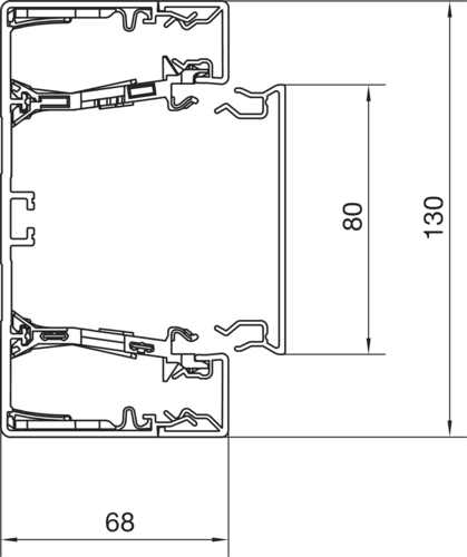 2 M Tehalit Brüstungskanal-Unterteil zu BRN 65x130mm vw BRN6513019016