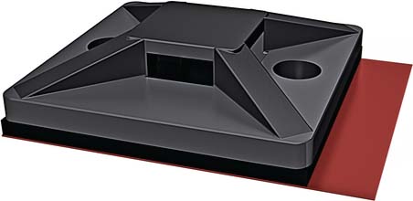 100 STK HellermannTyton Klebesockel 19x19mm natur MB3APT-A-PA66-WH