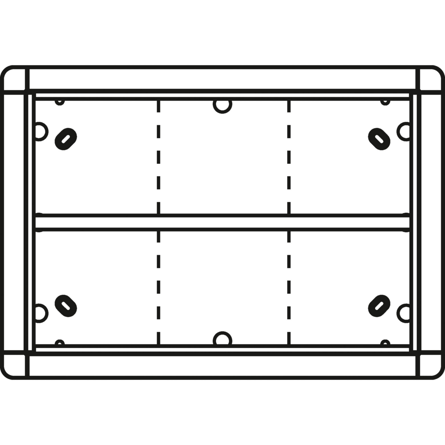 Ritto Portier AP-Rahmen ws 6-fach, 326x230mm 1883670