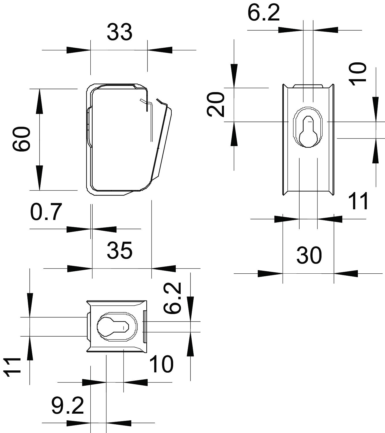 OBO Bettermann Vertr 3Grip Sammelhalter 15x NYM3x1,5 2031 M 15 FS