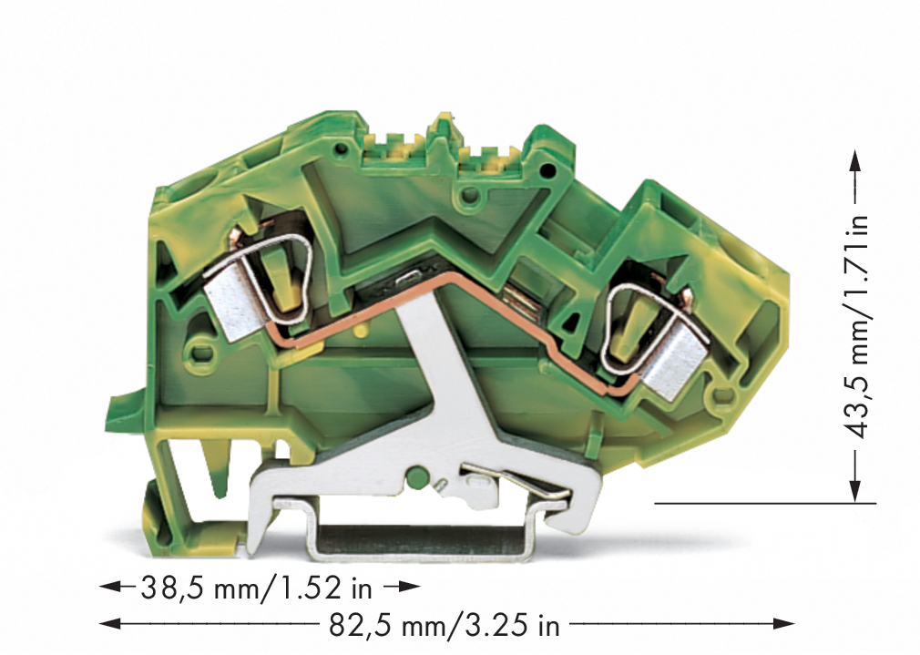 WAGO GmbH & Co. KG Schutzleiterklemme 0,2-6mmq gn/gelb 782-607