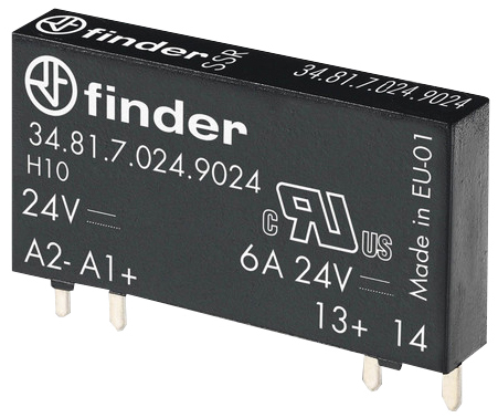 Finder SSR-Relais 24VDC 16..30V 7mA 34.81.7.024.9024