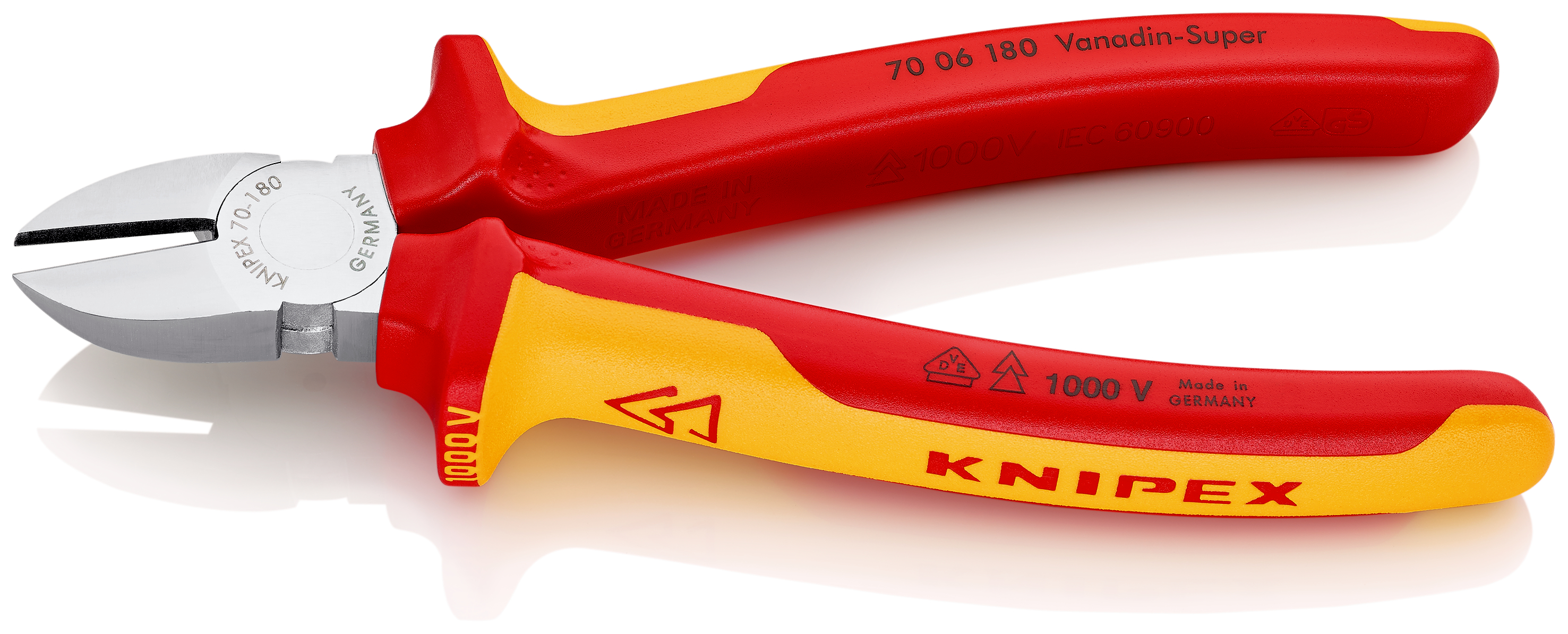 Knipex-Werk Seitenschneider isoliert, 180mm 70 06 180