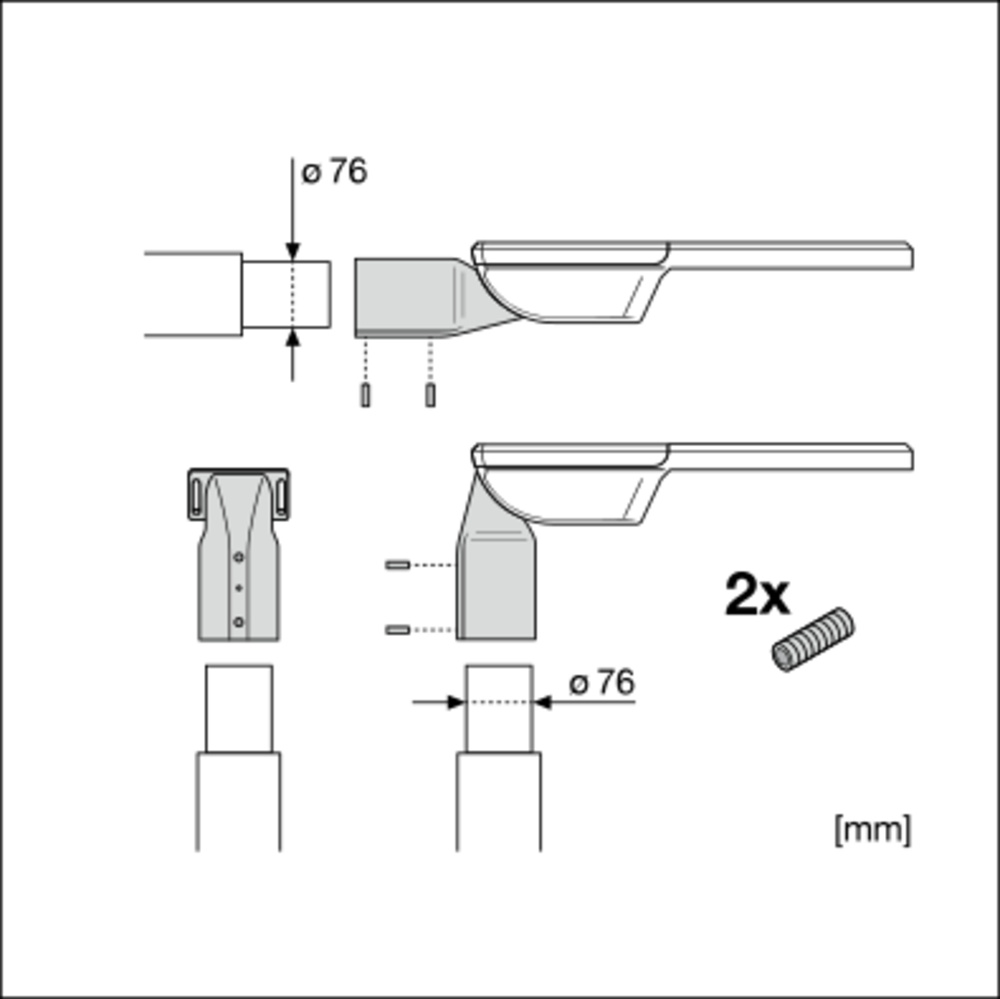 Ledvance Mastadapter 76mm SLFLEXSPIGOT76MMALW