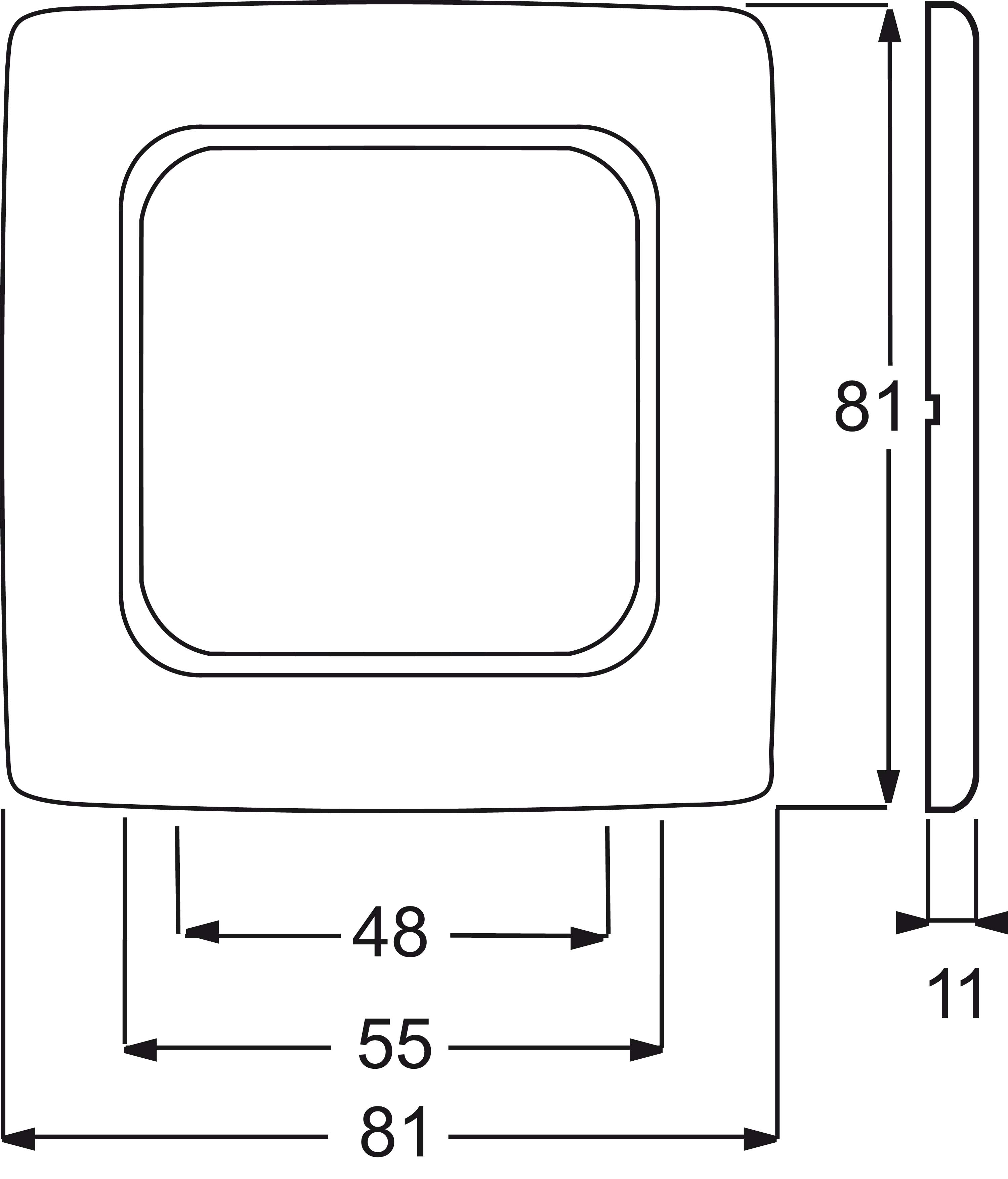 Busch-Jaeger Rahmen 1-fach ws, f.Kanalabdeck. 2511-212K-102