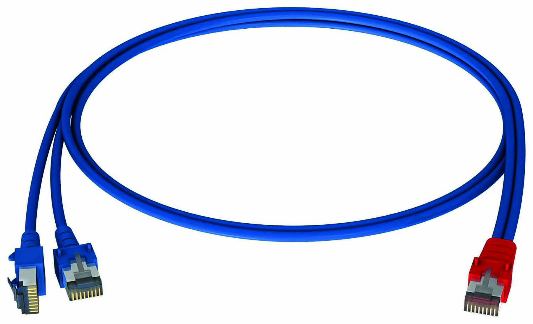 Homeway Y-Patchkabel LAN/LAN bl/bl 1,0m HCAHNG-B2103-A010