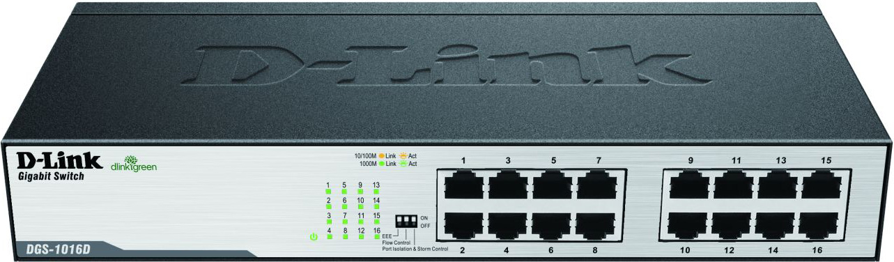DLink Deutschland 16-Port Gigabit Switch 16x1000MbitTP DGS-1016D/E