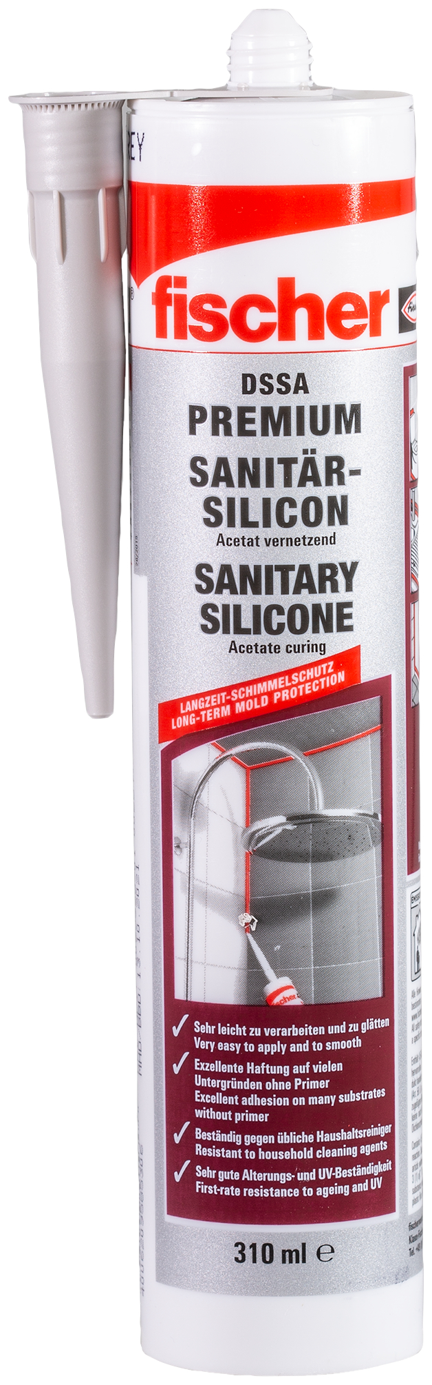 Fischer Deutschl. Sanitärsilicon weiss DSSA W