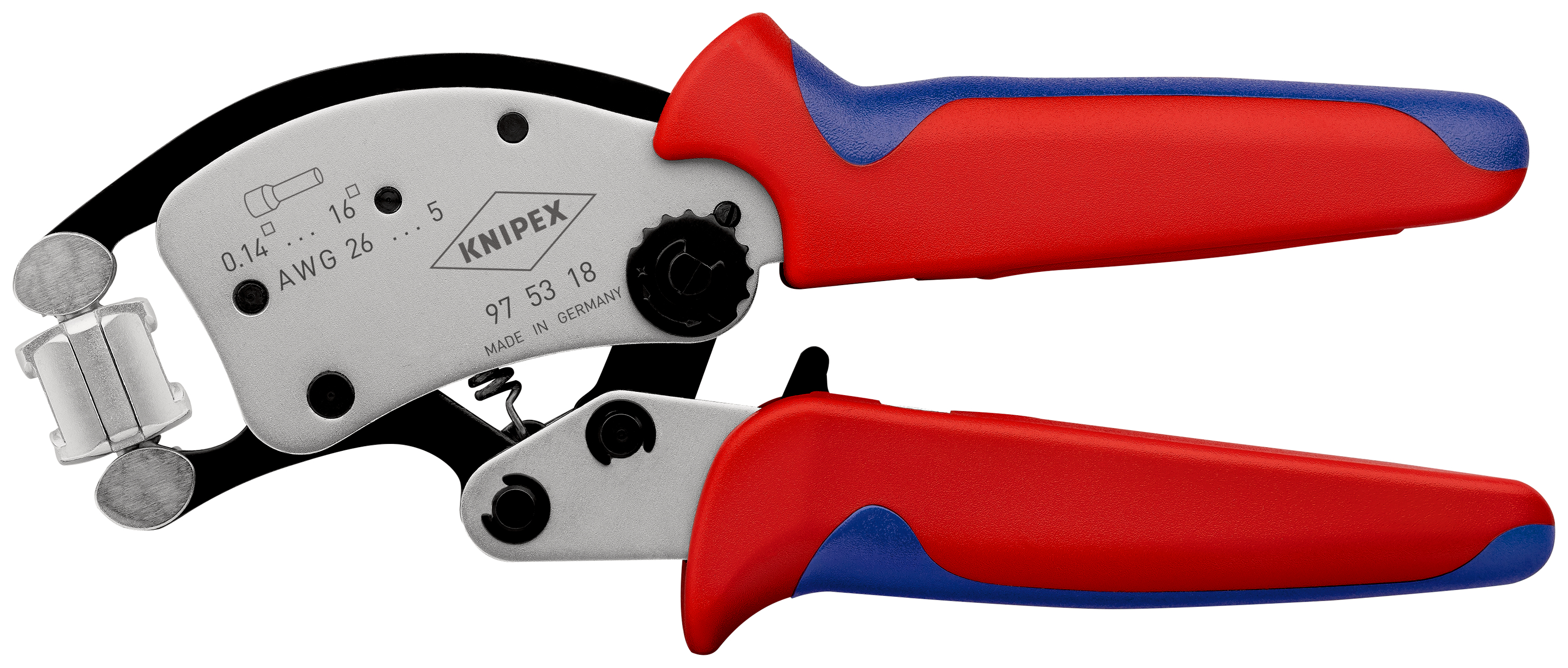 Knipex-Werk Aderendhülsen-Presszange 0,14-16qmm 97 53 18 SB