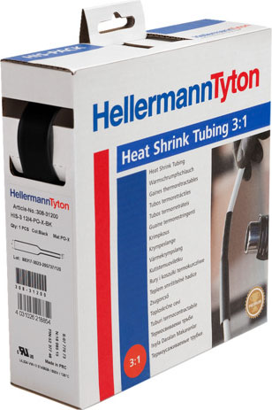 HellermannTyton Warmschrumpfschlauch 3:1 5m sw HIS-3-6/2-POX-BK